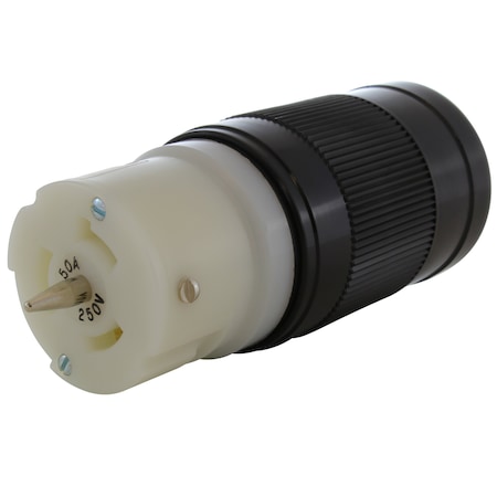 Ac Works Locking Connector, CS8164, 50 A, 250V AC, Single Phase, Black CS8264